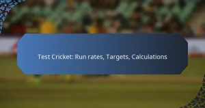 Test Cricket: Run rates, Targets, Calculations