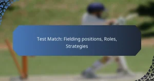 Test Match: Fielding positions, Roles, Strategies