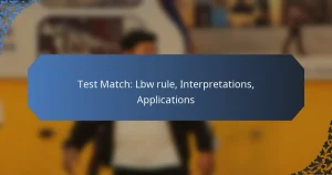 Test Match: Lbw rule, Interpretations, Applications