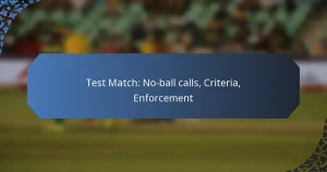 Test Match: No-ball calls, Criteria, Enforcement